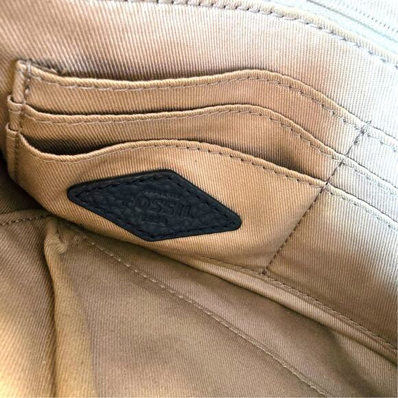 Fossil Blue Leather Cross-Body Bag - Picture 6 of 10